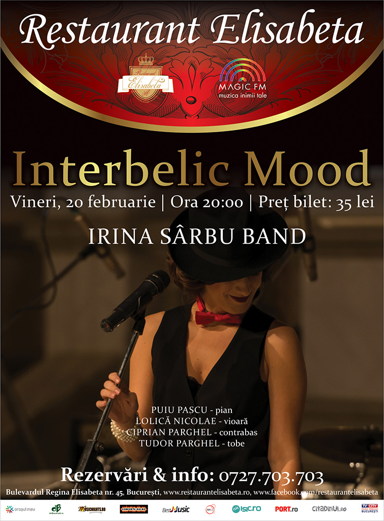 irina sarbu concert extraordinar de jazz afis