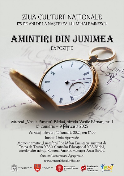 Afis Expozitie Amintiri din Junimea 15 ian 2025 web